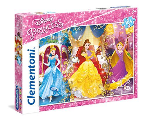 Clementoni Disney Princess Supercolor Puzzle Maxi, Multicolore, 104 Pezzi, 27983