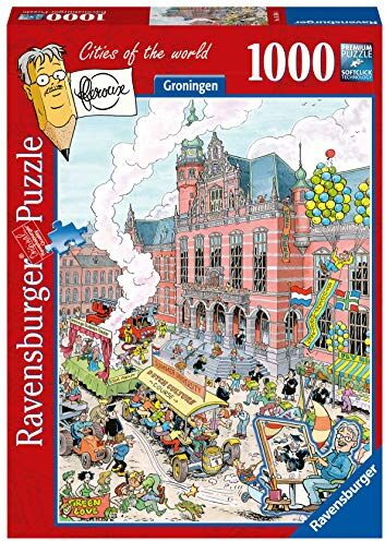 Ravensburger - Fleroux-Groningen, Città del Mondo Puzzle, Multicolore,