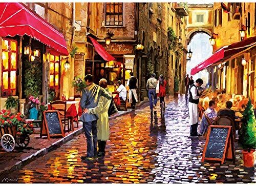 Ulalaza Puzzle da 1000 pezzi coffee shop Adulti Ragazzi Bambini Puzzle Grande Puzzle Giocattoli Regalo Educativo Decompressione intellettuale Divertente Gioco per famiglie