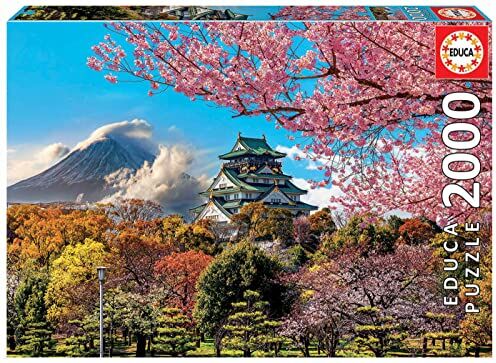 Educa Puzzle da 2000 pezzi per adulti   Castello di Osaka, Japan. Misura: 96 x 68 cm. Include colla FIX puzzle. Consigliato a partire dai 14 anni ()