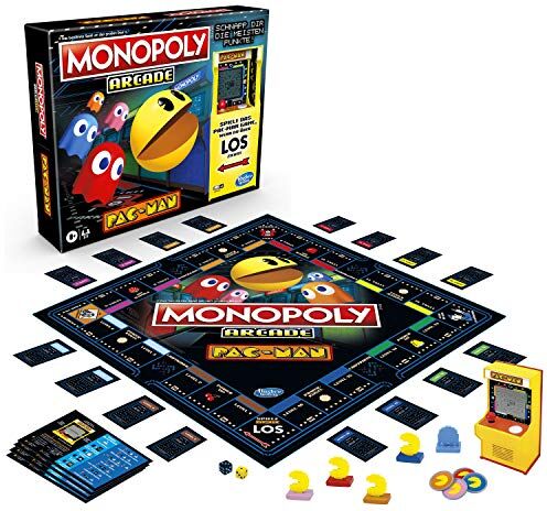 Hasbro Monopoly Arcade Pac-Man Gioco da tavolo Monopoly per bambini a partire dagli 8 anni in su, inclusa banca/videogioco