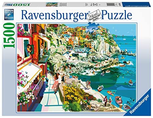 Ravensburger Puzzle Romance in Cinque Terre, 1500 Pezzi, Idea regalo, per Lei o Lui, Puzzle Adulti