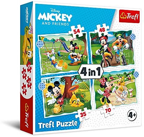 Trefl 4 Puzzle in 1 Disney: La Buona Giornata di Topolino