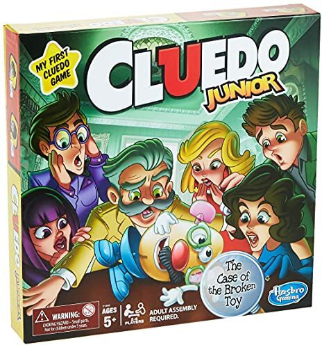 Hasbro Clue Junior Board Game for Kids Ages 5 And Up, Case of The Broken Toy, Classic Mystery Game for 2-6 Players,4.13 x 26.67 x 26.67 cm