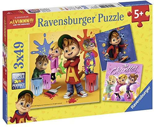 Ravensburger Puzzle Alvin Puzzle 3x49 pz Puzzle per Bambini