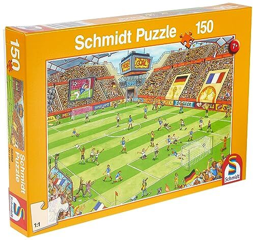 Schmidt Spiele - Football Puzzle da 150 Pezzi Finale in Stadio di Calcio, per Bambini, Multicolore,