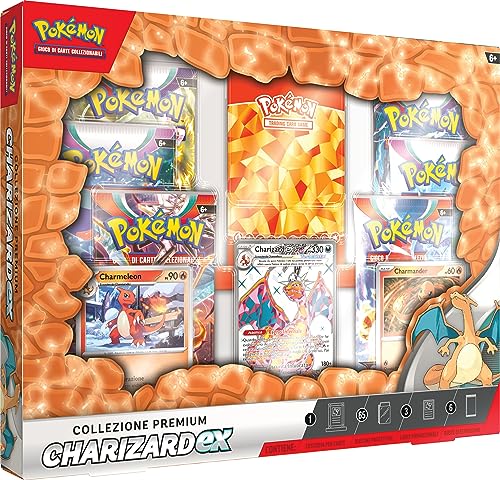 Pokémon Collezione premium Charizard-ex del GCC  (una carta promozionale olografica impressa in modo speciale, due carte olografiche e sei buste di espansione del GCC ), edizione in italiano