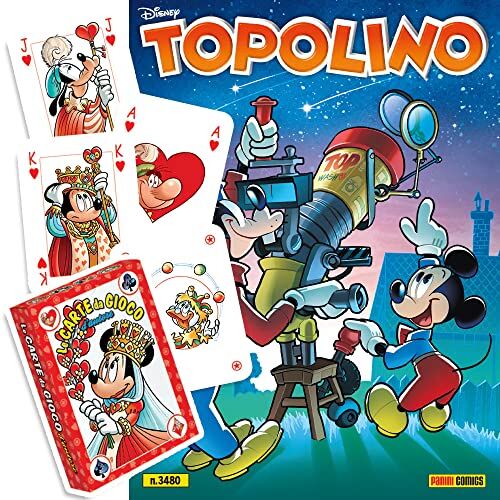 Disney Topolino 3480 + Mazzo di Carte Rosso