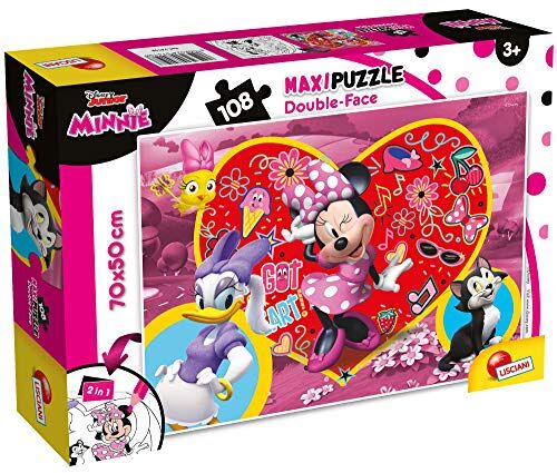Liscianigiochi Lisciani Giochi-108 Mickey & Friends Disney Puzzle DF Supermaxi 108 Minnie, Multicolore,