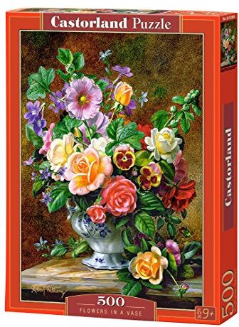 Castorland - Flowers in a Vaso, Puzzle 500 Pezzi, Multicolore, 35 x 25 x 5 cm,