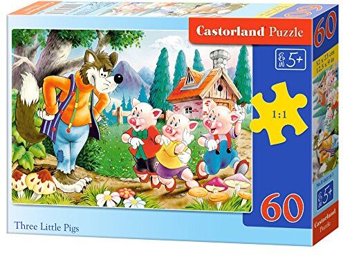 Castorland Tre porcellini Puzzle, 60 Pezzi, Colore Multicolore,