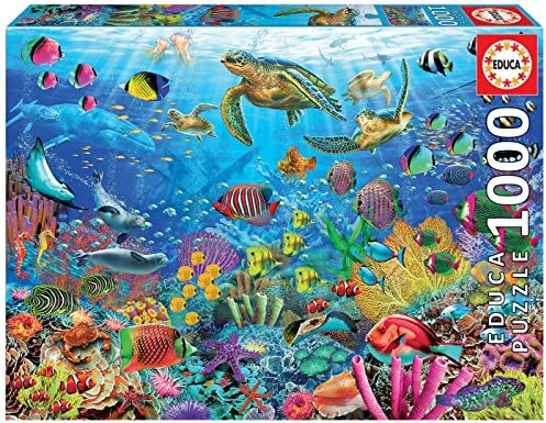 Educa Puzzle da 1000 pezzi per adulti   Tartaruga in Paradiso. Dimensioni: 48 x 68 cm. Include la colla del FIX puzzle A partire dai 14 anni ()