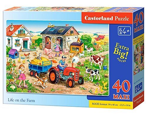 Castorland Premium Life On The Farm-Puzzle da 40 pezzi, Multicolore,