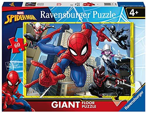 Ravensburger Puzzle Spiderman, Collezione 60 Giant Pavimento, 60 Pezzi, Età Raccomandata 4+ Anni