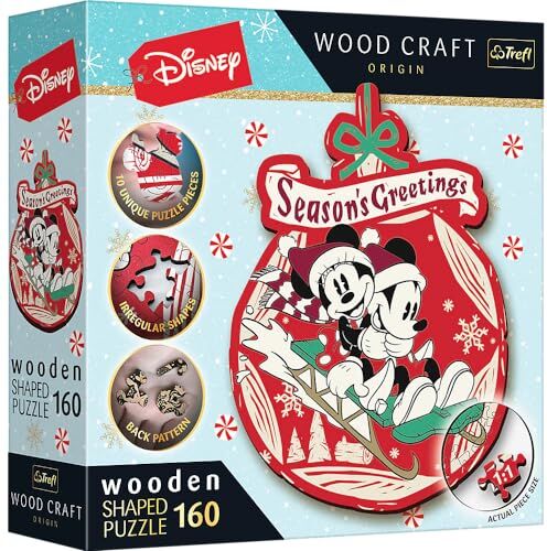 Trefl - Wood Craft Mickey Mouse Puzzle di Contorno in Legno, Multicolore,