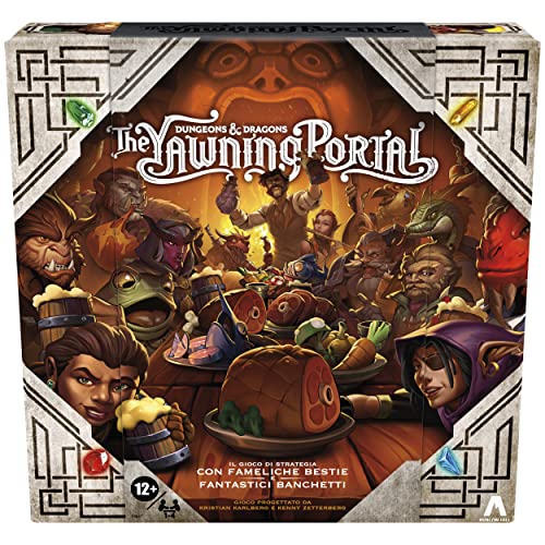 Hasbro Dungeons & Dragons: The Yawning Portal, Gioco da tavolo di Strategia,1 a 4 Giocatori, dai 12 anni in su, giochi per famiglie (Versione in Italiano), Multicolor,
