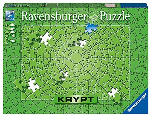 Ravensburger Puzzle Krypt Neon Green, 736 Pezzi, Puzzle impossibili, Idea regalo, per Lei o Lui, Puzzle Adulti