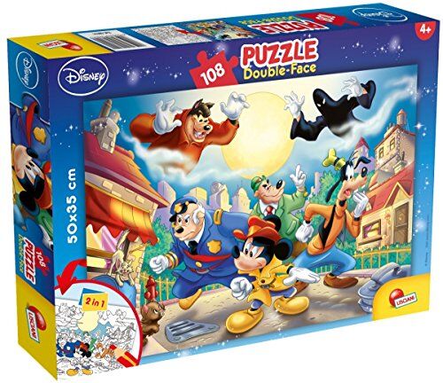 Liscianigiochi , Disney: Mickey Mouse Detective Mickey & Friends Puzzle, 108 Pezzi, Multicolore,