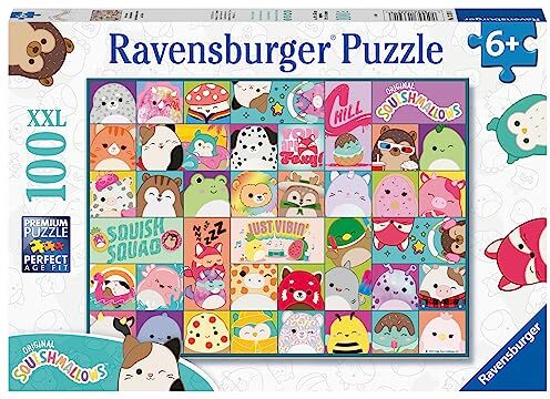 Ravensburger Puzzle Squishmallows 100 Pezzi XXL, Età Raccomandata 6+ Anni