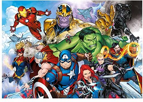 Clementoni Avengers Supercolor Marvel Avengers-104 pezzi-Made in Italy, puzzle bambini 6 anni+, Multicolore,