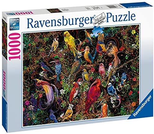 Ravensburger Puzzle Uccelli d'arte, 1000 Pezzi, Idea regalo, per Lei o Lui, Puzzle Adulti