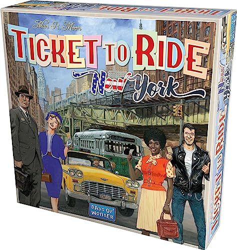 Asmodee Ticket To Ride: New York Gioco da Tavolo per Tutta la Famiglia, 2-4 Giocatori, 8+ Anni, Edizione in Italiano
