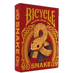 Bicycle Set di 54 carte Snake Edizione Zodiaca Cinese Anno del Serpente Carte da gioco Formato Poker, Giallo Bicycle Set di 54 carte Snake Edizione Zodiaca Cinese Anno del Serpente Carte da gioco Formato Poker, Giallo