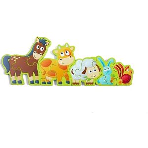 Hape Double-Sided Wooden Jigsaw Game for Kids 10-Piece, Multi-Coloured Hape Double-Sided Wooden Jigsaw Game for Kids 10-Piece, Multi-Coloured