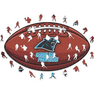 ICONIC Puzzles - Carolina Panthers – Football con Logo - Puzzle in Legno M ICONIC Puzzles - Carolina Panthers – Football con Logo - Puzzle in Legno M