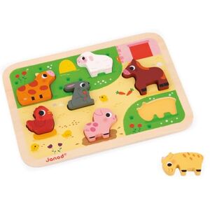 Janod Chunky puzzle La Fattoria Legno FSC 7 Pezzi Sviluppa Abilità Fino-Motorie, Concentrazione e Immaginazione Dai 18 Mesi, Janod Chunky puzzle La Fattoria Legno FSC 7 Pezzi Sviluppa Abilità Fino-Motorie, Concentrazione e Immaginazione Dai 18 Mesi,