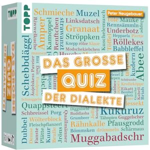 Neugebauer, Peter Il grande quiz dei dialetti Decodifica le espressioni più belle della nostra lingua. Con autentici dialetti provenienti da Germania, Austria e Svizzera. 2-8 persone dai 10 anni in su, 15 minuti Neugebauer, Peter Il grande quiz dei dialetti Decodifica le espressioni più belle della nostra lingua. Con autentici dialetti provenienti da Germania, Austria e Svizzera. 2-8 persone dai 10 anni in su, 15 minuti