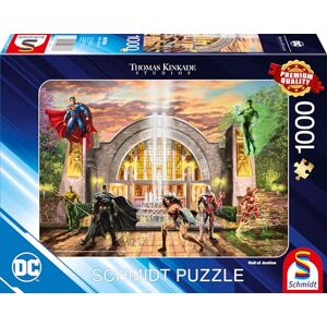 Schmidt Spiele DC, Hall of Justice, Thomas Kinkade, Puzzle da 1000 Pezzi, Multicolore Schmidt Spiele DC, Hall of Justice, Thomas Kinkade, Puzzle da 1000 Pezzi, Multicolore