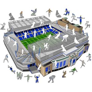 Iconic Puzzles Chelsea FC, Stamford Bridge, puzzle in legno 100% ecosostenibile con licenza ufficiale, taglia M, 270 pezzi Iconic Puzzles Chelsea FC, Stamford Bridge, puzzle in legno 100% ecosostenibile con licenza ufficiale, taglia M, 270 pezzi