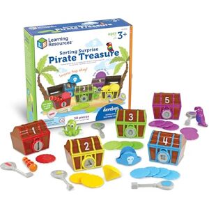 Learning Resources Tesoro dei Pirati a Sorpresa, età 3+, Gioco educativo, Suddivisione e motricità fine, Coordinazione Mano-Occhio, Suddivisione e riconoscimento visivo, Abbinamento Colori e Forme Learning Resources Tesoro dei Pirati a Sorpresa, età 3+, Gioco educativo, Suddivisione e motricità fine, Coordinazione Mano-Occhio, Suddivisione e riconoscimento visivo, Abbinamento Colori e Forme
