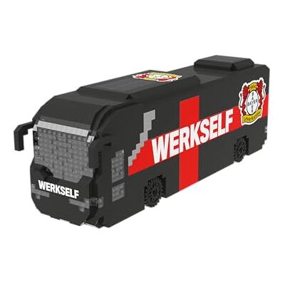 FOCO Con licenza ufficiale Bayer 04 Leverkusen modello di autobus BRXLZ da costruire con mattoncini 3D FOCO Con licenza ufficiale Bayer 04 Leverkusen modello di autobus BRXLZ da costruire con mattoncini 3D