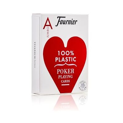 Fournier Mazzo di Carte Poker in Plastica Trasparente - Indici Standard 2500 Fournier Mazzo di Carte Poker in Plastica Trasparente - Indici Standard 2500