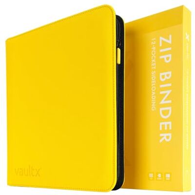 Vault X Raccoglitore per Carte da Collezione a 12 Tasche con Cerniera, 480 Carte, Materiale Exo-Tec per Album, 20 Pagine a Caricamento Laterale, TCG (Giallo) Vault X Raccoglitore per Carte da Collezione a 12 Tasche con Cerniera, 480 Carte, Materiale Exo-Tec per Album, 20 Pagine a Caricamento Laterale, TCG (Giallo)