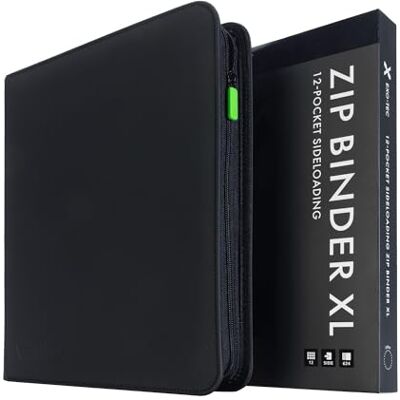 Vault X Raccoglitore per Carte da Collezione a 12 XL Tasche con Cerniera, 624 Carte, Materiale Exo-Tec per Album, 26 Pagine a Caricamento Laterale, TCG (Nero) Vault X Raccoglitore per Carte da Collezione a 12 XL Tasche con Cerniera, 624 Carte, Materiale Exo-Tec per Album, 26 Pagine a Caricamento Laterale, TCG (Nero)