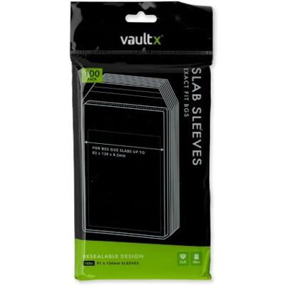 Vault X Bustine per Carte Classificate, Buste a Misura Perfetta per Custodie Becketts BGS e Altre di Dimensioni Simili, per Giochi di Carte Collezionabili, Sport, TCG (Confezione da 100) Vault X Bustine per Carte Classificate, Buste a Misura Perfetta per Custodie Becketts BGS e Altre di Dimensioni Simili, per Giochi di Carte Collezionabili, Sport, TCG (Confezione da 100)