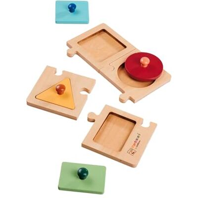 Eichhorn Montessori Puzzle educativo in Legno con Manici, favorisce la comprensione delle Forme e la coordinazione, Gioco educativo, in Legno di faggio e Tiglio Certificato FSC, a Partire da 1 Anno Eichhorn Montessori Puzzle educativo in Legno con Manici, favorisce la comprensione delle Forme e la coordinazione, Gioco educativo, in Legno di faggio e Tiglio Certificato FSC, a Partire da 1 Anno