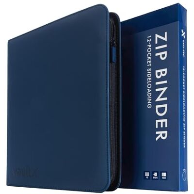 Vault X Raccoglitore per Carte da Collezione a 12 Tasche con Cerniera, 480 Carte, Materiale Exo-Tec per Album, 20 Pagine a Caricamento Laterale, TCG (Blu) Vault X Raccoglitore per Carte da Collezione a 12 Tasche con Cerniera, 480 Carte, Materiale Exo-Tec per Album, 20 Pagine a Caricamento Laterale, TCG (Blu)