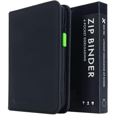 Vault X Raccoglitore per Carte da Collezione a 4 Tasche con Cerniera, 160 Carte, Materiale Exo-Tec per Album, 20 Pagine a Caricamento Laterale, TCG (Nero) Vault X Raccoglitore per Carte da Collezione a 4 Tasche con Cerniera, 160 Carte, Materiale Exo-Tec per Album, 20 Pagine a Caricamento Laterale, TCG (Nero)