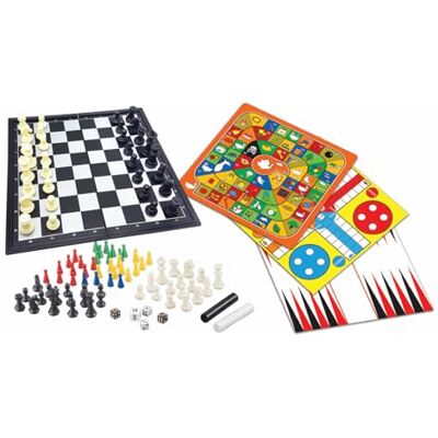 Lexibook 8 Giochi in 1, Scacchi, Dama, Mulino, Scale e Serpenti, Gioco dell'oca, Dama Cinese, Backgammon, Lexibook 8 Giochi in 1, Scacchi, Dama, Mulino, Scale e Serpenti, Gioco dell'oca, Dama Cinese, Backgammon,