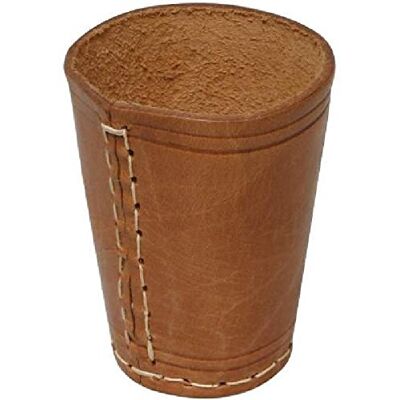 ASS Bussolotto per dadi 22574014, in pelle bovina, 9 cm, colore naturale ASS Bussolotto per dadi 22574014, in pelle bovina, 9 cm, colore naturale