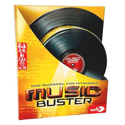 noris Music Buster – Gioco a Quiz per conoscenze di Successo (Gioco Musicale a Partire dai 12 Anni) – Quiz Musicale per 3 – 8 Giocatori, Durata Circa 30 Minuti noris Music Buster – Gioco a Quiz per conoscenze di Successo (Gioco Musicale a Partire dai 12 Anni) – Quiz Musicale per 3 – 8 Giocatori, Durata Circa 30 Minuti