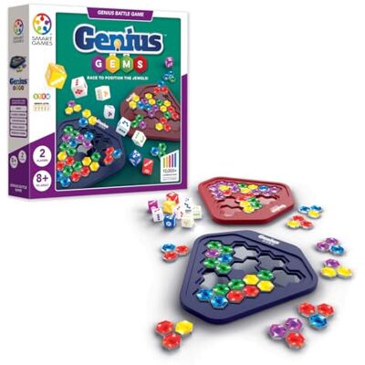SmartGames The Genius Gems Gioco educativo di brainstorming, strategia e costruzione di abilità 8 anni + 1 o 2 giocatori multilingue SmartGames The Genius Gems Gioco educativo di brainstorming, strategia e costruzione di abilità 8 anni + 1 o 2 giocatori multilingue