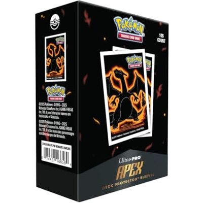 Ultra Pro Pokemon Neon Kanto Apex Deck Protector Sleeves Charizard (105ct) Accessorio per gioco di carte collezionabili Età 6+ Ultra Pro Pokemon Neon Kanto Apex Deck Protector Sleeves Charizard (105ct) Accessorio per gioco di carte collezionabili Età 6+