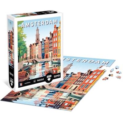 Sentosphère Amsterdam Puzzle da 500 pezzi Puzzle per adulti Poster Stampa in 7 colori Tocco setoso Qualità Premium Scatola ecologica Made in France Sentosphère Amsterdam Puzzle da 500 pezzi Puzzle per adulti Poster Stampa in 7 colori Tocco setoso Qualità Premium Scatola ecologica Made in France