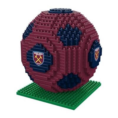 FOCO Con licenza ufficiale West Ham United FC modello di pallone da calcio BRXLZ nei colori alternativi della squadra da costruire con mattoncini 3D FOCO Con licenza ufficiale West Ham United FC modello di pallone da calcio BRXLZ nei colori alternativi della squadra da costruire con mattoncini 3D