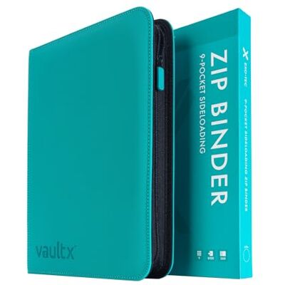 Vault X Raccoglitore per Carte da Collezione a 9 Tasche con Cerniera, 360 Carte, Materiale Exo-Tec per Album, 20 Pagine a Caricamento Laterale, TCG (Verde acqua) Vault X Raccoglitore per Carte da Collezione a 9 Tasche con Cerniera, 360 Carte, Materiale Exo-Tec per Album, 20 Pagine a Caricamento Laterale, TCG (Verde acqua)